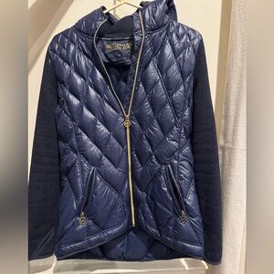 Michael Kors Dark Blue Quilted Puffer Jacket